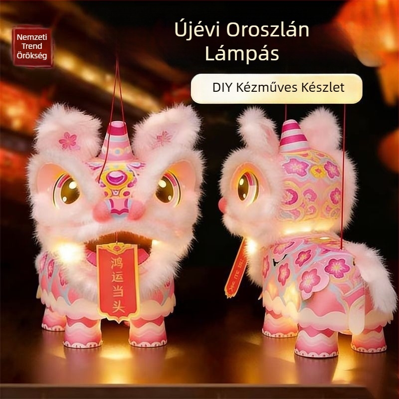 Tavaszi Fesztivál Oroszlán Lámpás — DIY készlet gyermekeknek, óvodának, 2026-os modell