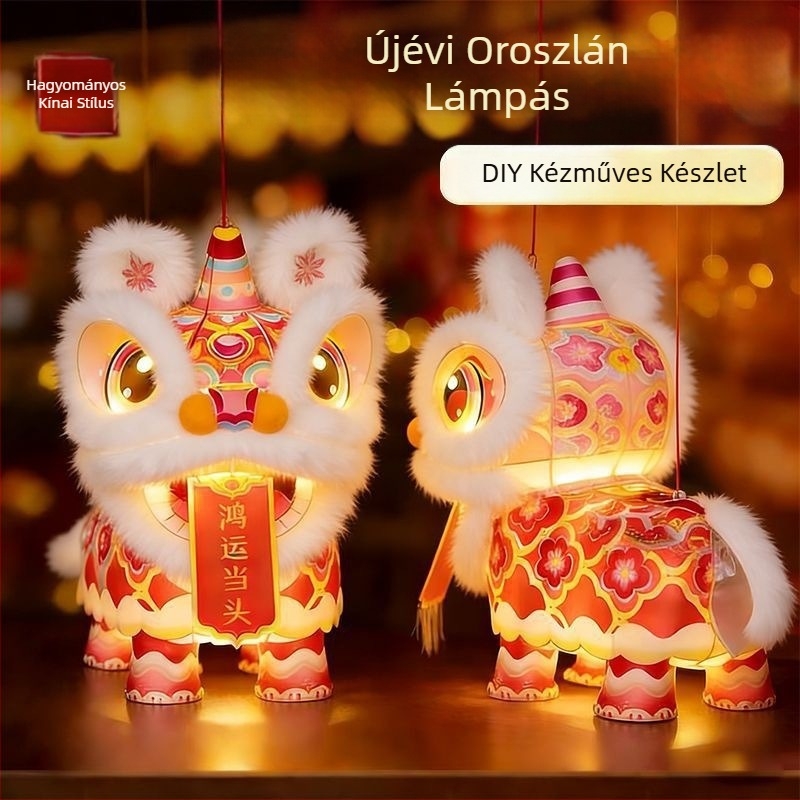 Tavaszi Fesztivál Oroszlán Lámpás — DIY készlet gyermekeknek, óvodának, 2026-os modell