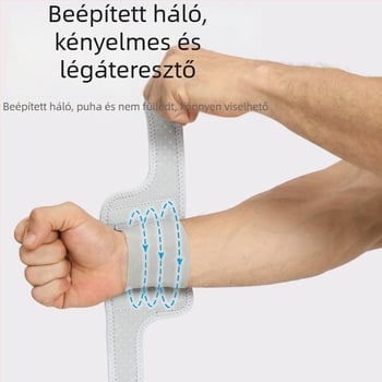 Csuklóvédő ínhüvely-támogatással, kompressziós csuklórögzítő edzéshez, badmintonhoz és súlyemeléshez