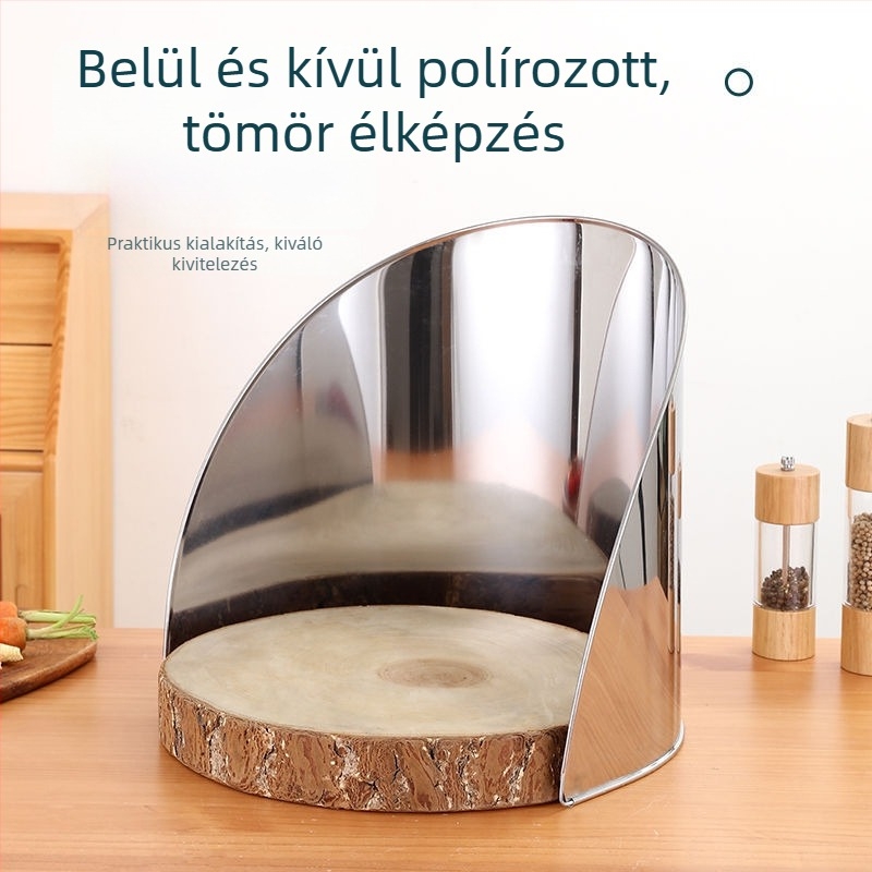 Rozsdamentes acélból készült extra vastag vágódeszka-környezet a konyhában, fröccsenés elleni védelem, sokoldalú előkészítés zöldségek és húsok számára