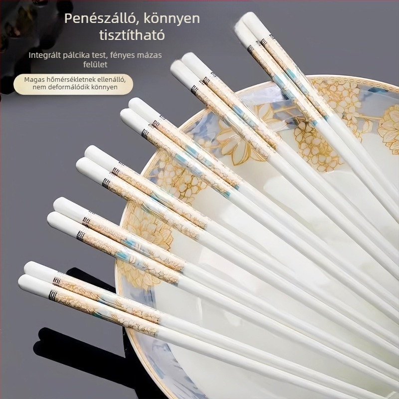 Kerámia evőpálcikák, modern minimális stílus, egyszínű, élelmiszer-minőség, penész- és nedvességálló, hőálló, háztartási használatra