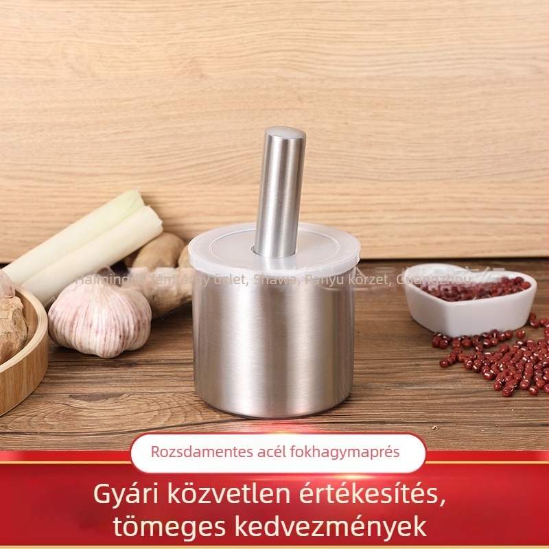 304 rozsdamentes acél fokhagyma törő — konyhai eszköz
