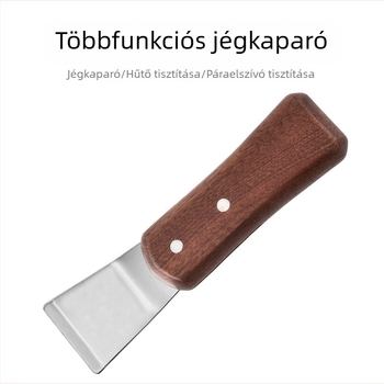 Rozsdamentes acél jégkanál Sapeli-fával – multifunkcionális konyhai tisztító eszköz
