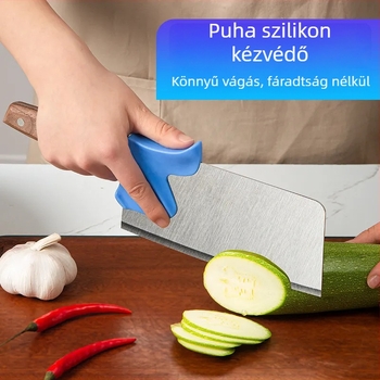 Konyhai kés hátvédő – élelmiszer-minőségű szilikonból, kopásálló hátpárna, multifunkcionális vágókézvédő