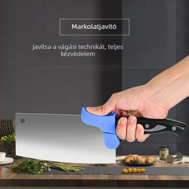 Konyhai kés hátvédő – élelmiszer-minőségű szilikonból, kopásálló hátpárna, multifunkcionális vágókézvédő