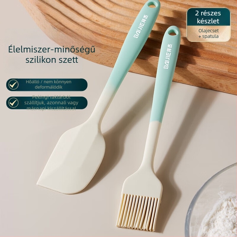 Szilikon spatula készlet sütéshez - élelmiszer-minőségű szilikon spatulák, magas hőmérsékleten, olajozó ecset, tort krém spatula, fűszer ecset.