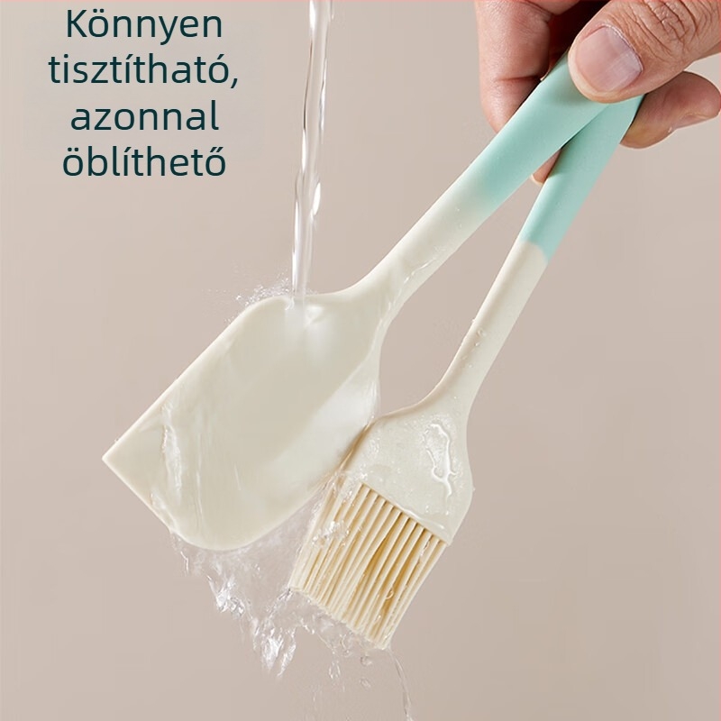 Szilikon spatula készlet sütéshez - élelmiszer-minőségű szilikon spatulák, magas hőmérsékleten, olajozó ecset, tort krém spatula, fűszer ecset.