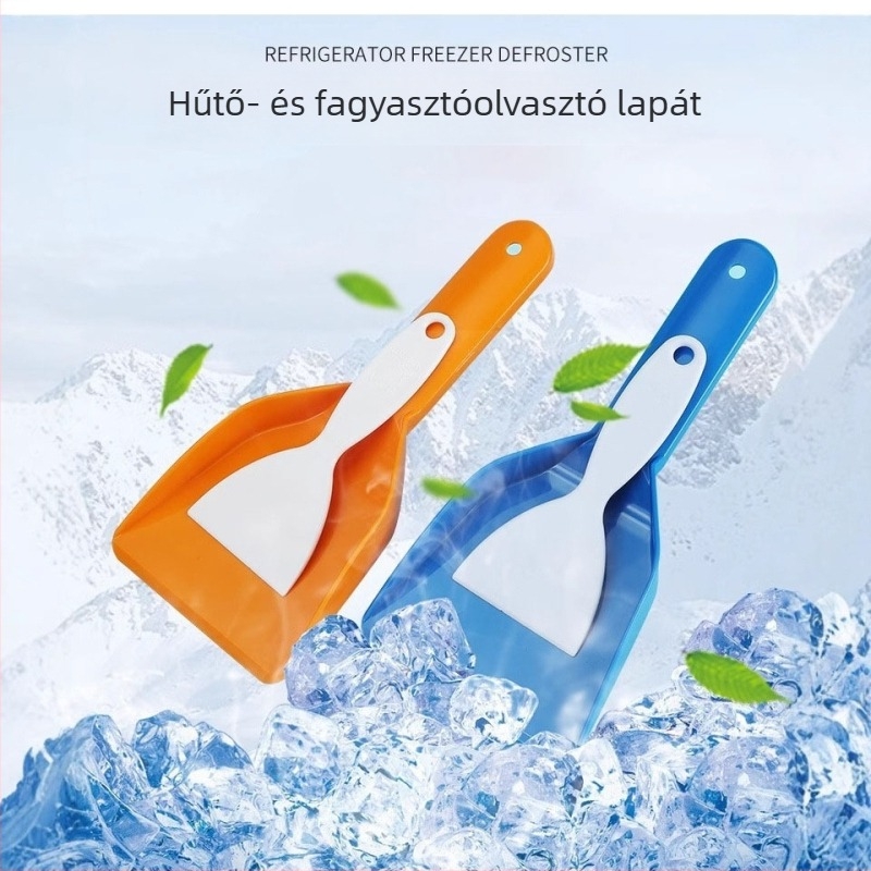 Műanyag jégmentesítő lapát fagyasztóhoz és hűtőhöz, vastagított sík aljjal