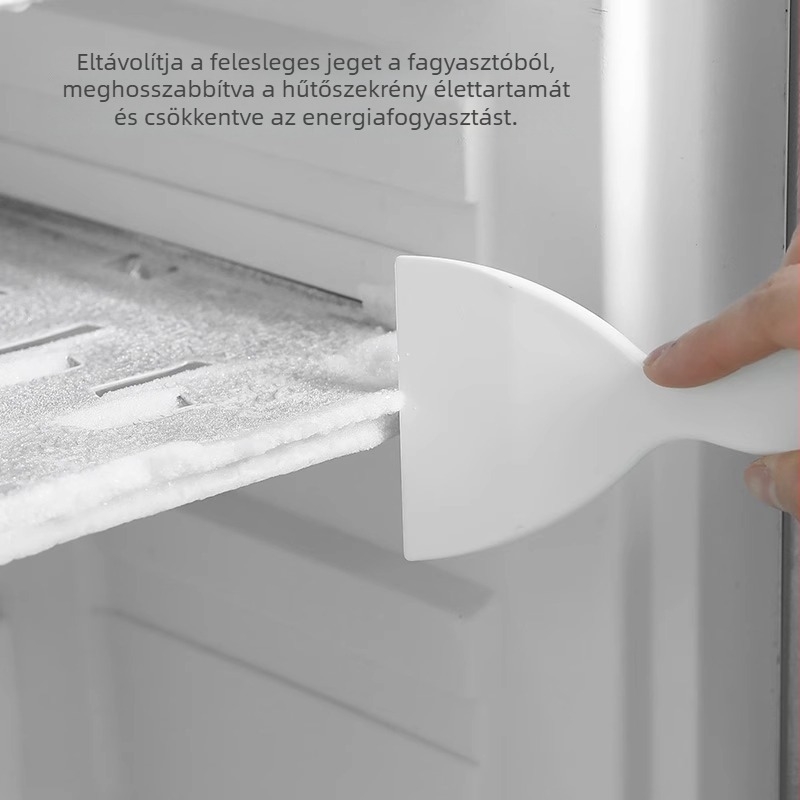 Műanyag jégmentesítő lapát fagyasztóhoz és hűtőhöz, vastagított sík aljjal