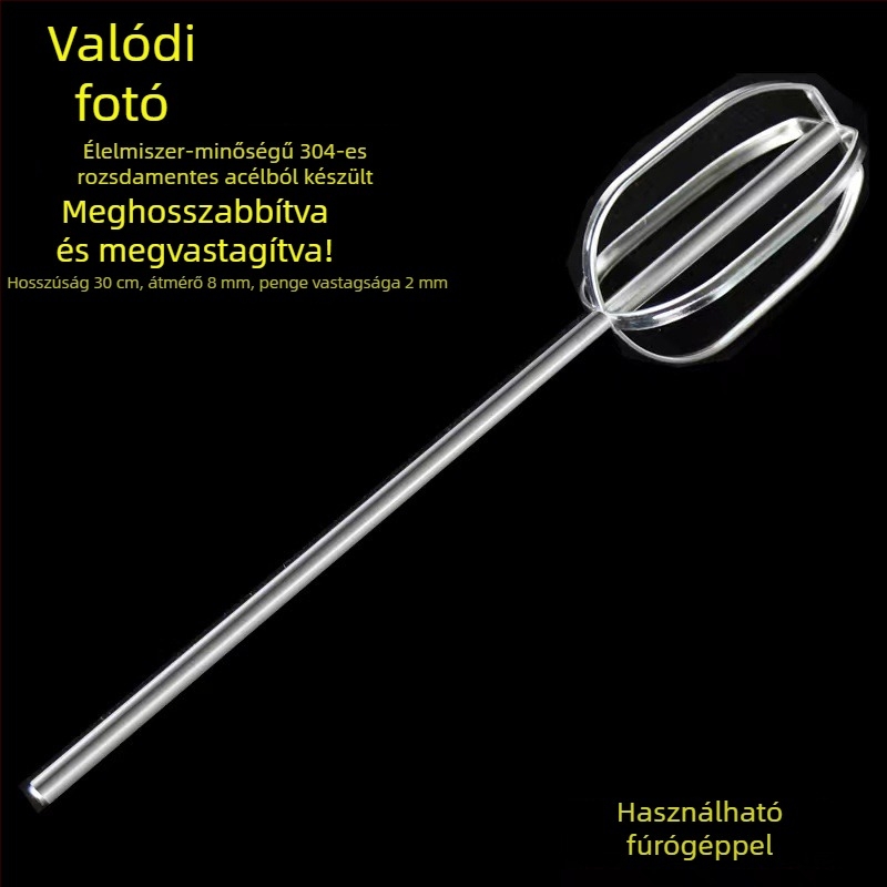 Hosszított keverőpálca 304 rozsdamentes acélból tészta, szezámpaszta, forró fazék alap és húsos töltelék keveréséhez