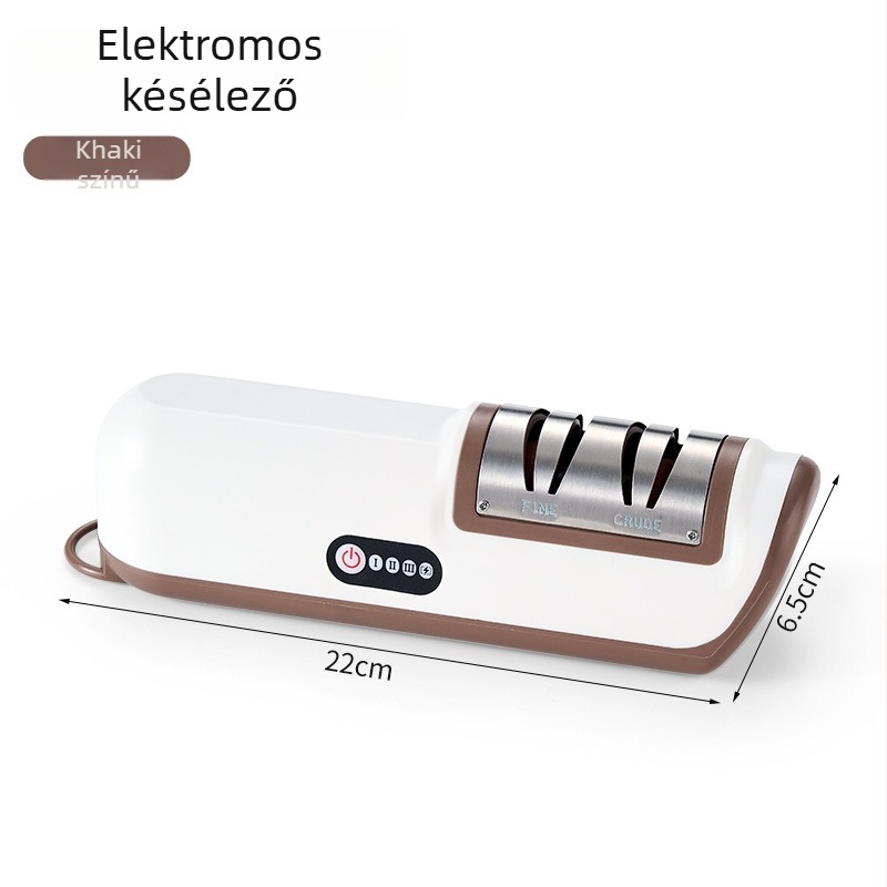 Vezeték nélküli elektromos késélező, újratölthető, többfunkciós, kompakt automata élező kő konyhai késekhez