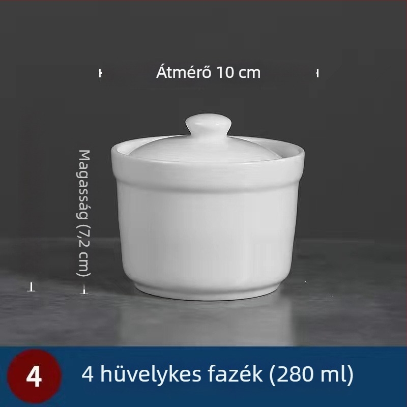 Kerámia vízfürdő s főzőedény párolt tojásokhoz és madárfészek leveshez, 1 L, kínai stílus