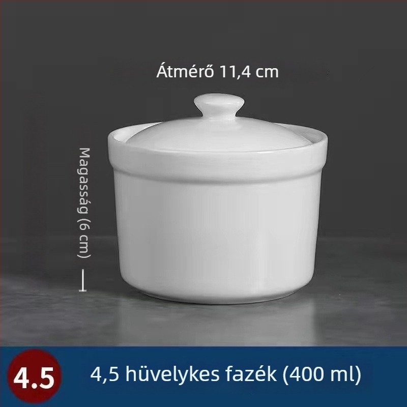 Kerámia vízfürdő s főzőedény párolt tojásokhoz és madárfészek leveshez, 1 L, kínai stílus