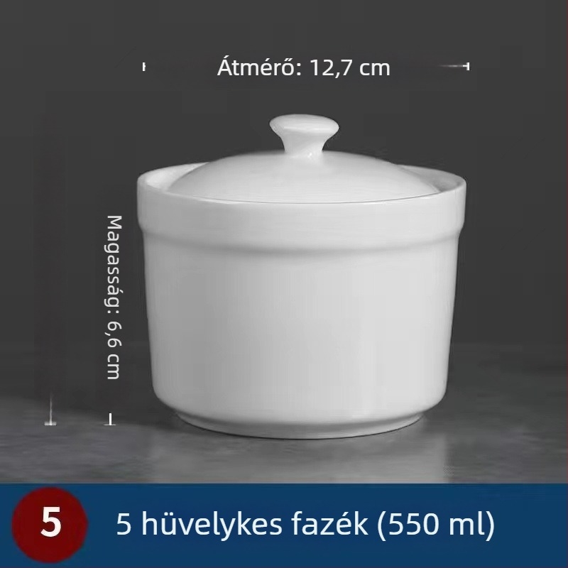 Kerámia vízfürdő s főzőedény párolt tojásokhoz és madárfészek leveshez, 1 L, kínai stílus