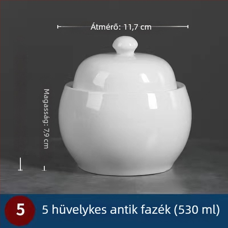Kerámia vízfürdő s főzőedény párolt tojásokhoz és madárfészek leveshez, 1 L, kínai stílus
