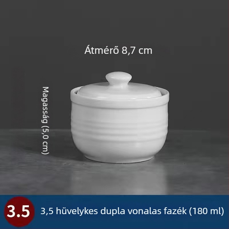 Kerámia vízfürdő s főzőedény párolt tojásokhoz és madárfészek leveshez, 1 L, kínai stílus