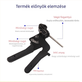 Rozsdamentes acél kábelzsinórfogó önzáró mechanizmussal, tengeri használatra