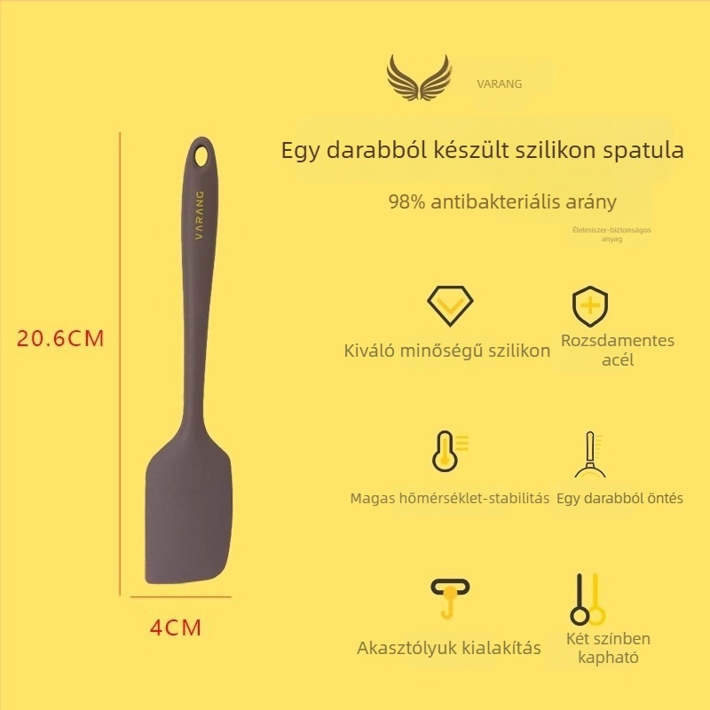 Hőálló, egybeépített szilikon torta spatula – sütéshez és keveréshez
