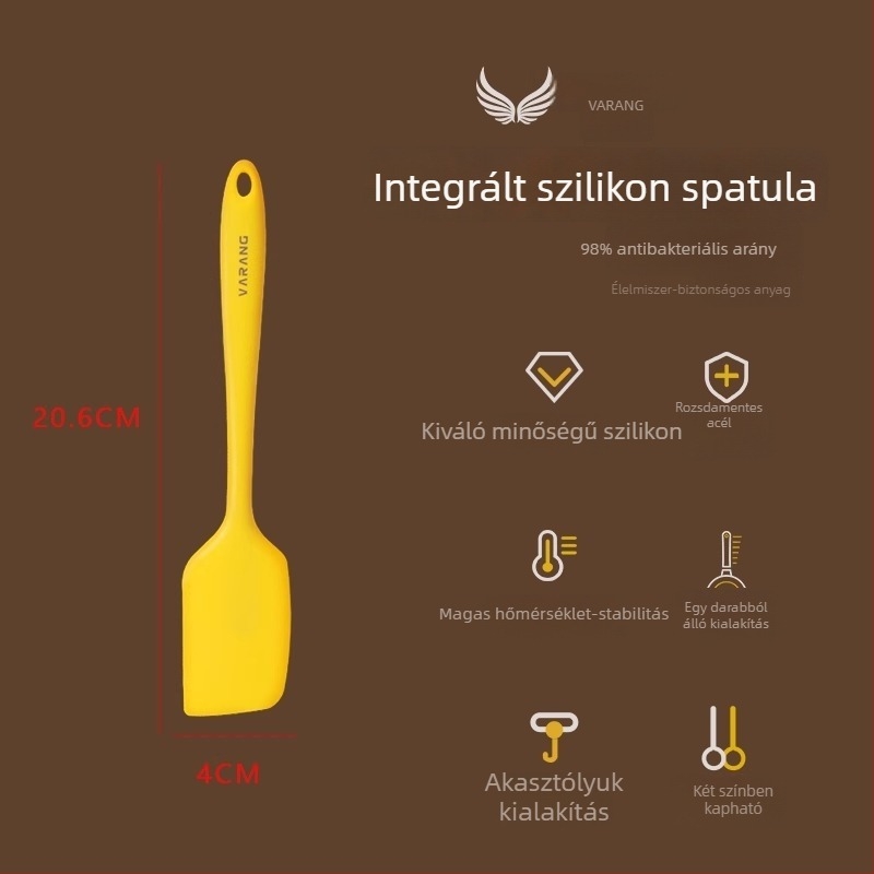 Hőálló, egybeépített szilikon torta spatula – sütéshez és keveréshez
