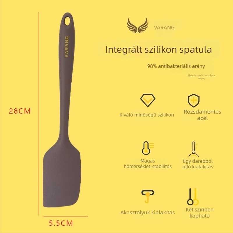 Hőálló, egybeépített szilikon torta spatula – sütéshez és keveréshez