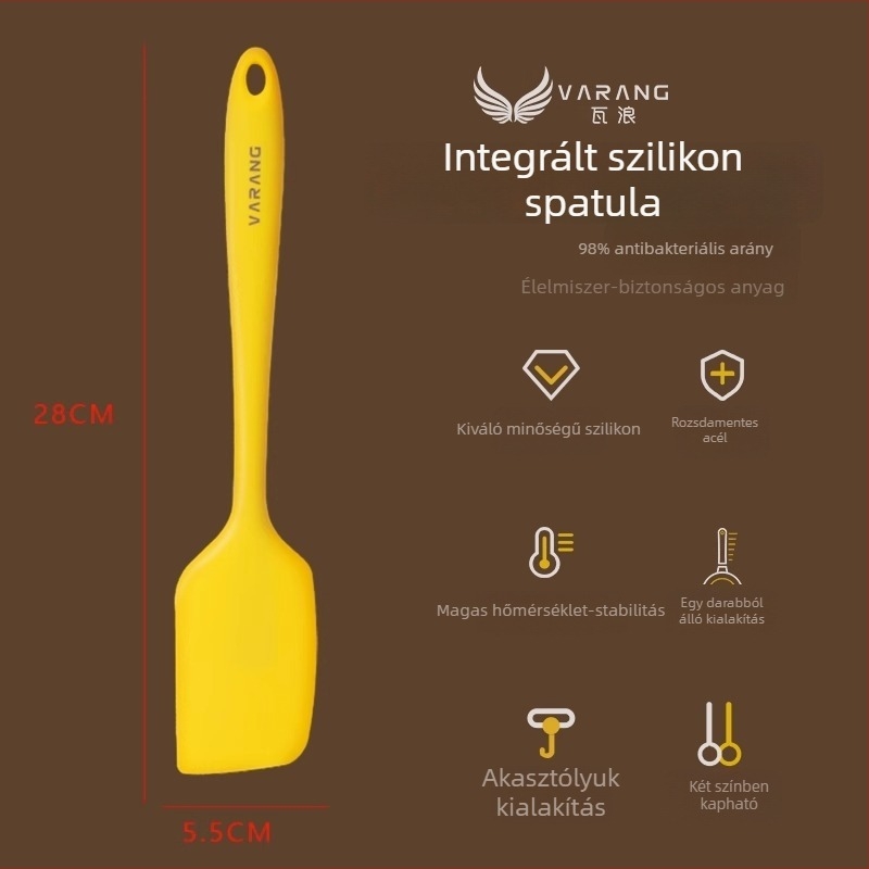 Hőálló, egybeépített szilikon torta spatula – sütéshez és keveréshez
