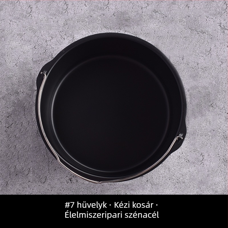 Légsütőhöz univerzális tortaforma, kör alakú, hőálló, tapadásmentes, szilárd aljzattal, 30 cm