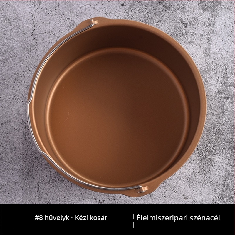 Légsütőhöz univerzális tortaforma, kör alakú, hőálló, tapadásmentes, szilárd aljzattal, 30 cm