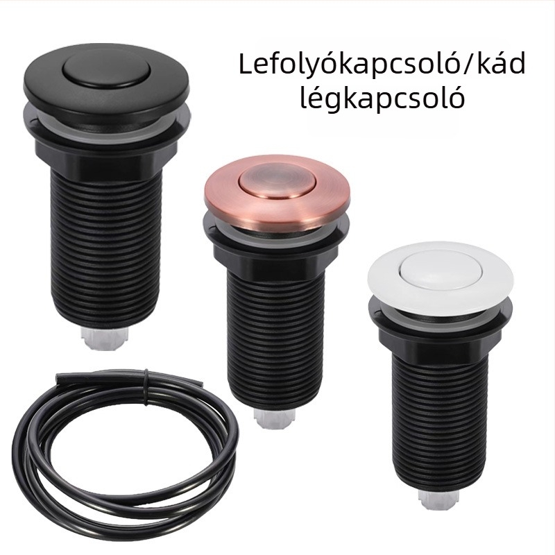 Légkapcsoló gomb összeszerelése kukahasználathoz – beépített kapcsolóval, konyhai daráló tartozékok