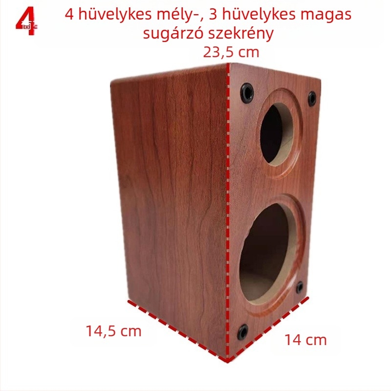 Fából készült könyvespolc hangfal-kabinet, DIY kétutas rekesz 4, 5, 6,5, 8 és 10 hüvelykes meghajtókhoz