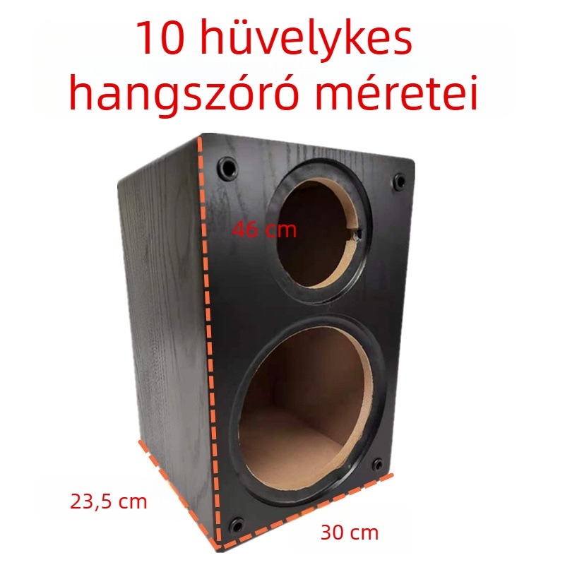 Fából készült könyvespolc hangfal-kabinet, DIY kétutas rekesz 4, 5, 6,5, 8 és 10 hüvelykes meghajtókhoz