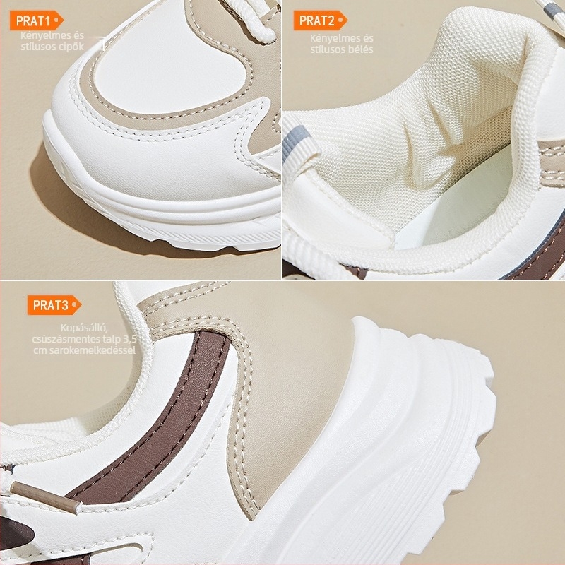 Női Dad Shoes koreai változat - vastag talp, magasság növelése, magas szárú, mindennapi utcai stílus, modell G2503