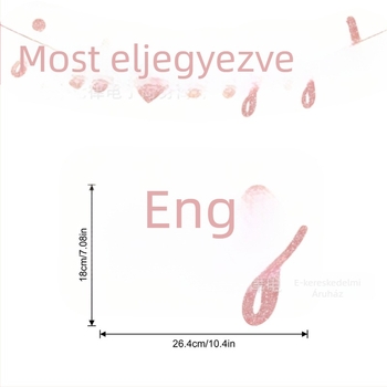 Just Engaged rózsaszín-arany csillogó banner eljegyzési party dekorációjához