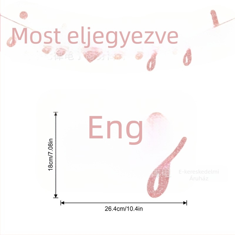Just Engaged rózsaszín-arany csillogó banner eljegyzési party dekorációjához