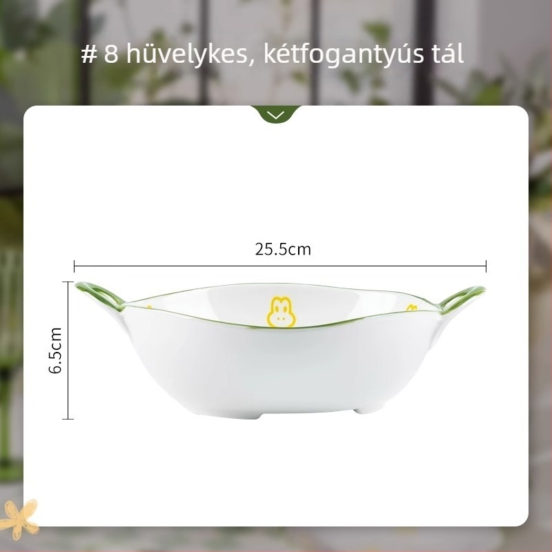Otthoni használatra készült kerámia tálak és tányérok szett, krémszínű, elegáns megjelenés, teljes étkészlet, 2023 modell