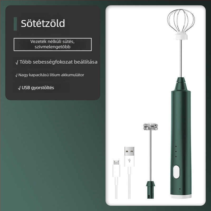 Elektromos kézi tojáshabosító – kompakt mini mixer a tojások és a krém felveréséhez