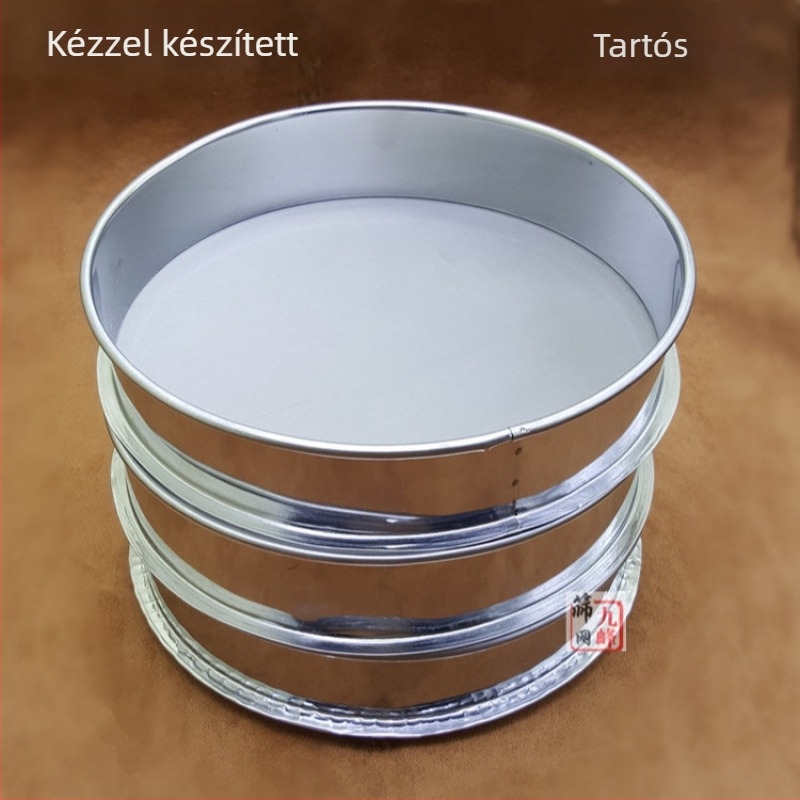 304 rozsdamentes acél mintaszita, 200-1000 szem, 20 cm átmérő, finom szita liszthez