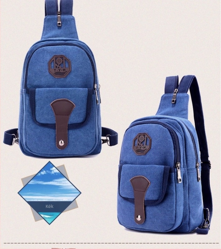 Uniszex vászon mellkas táska – kettős használat, kompakt hátizsák és crossbody utazáshoz