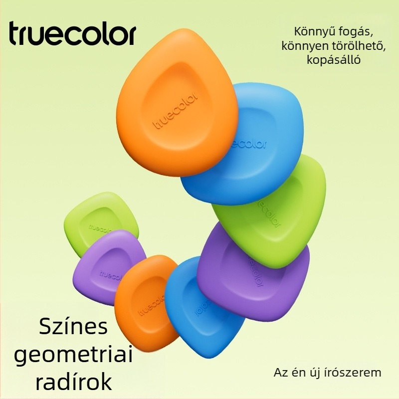 True Color kis négyzetes radír általános iskolásoknak, nyom nélkül, rendkívül tiszta, alkalmas óvodai rajzokhoz és művészeti tevékenységekhez