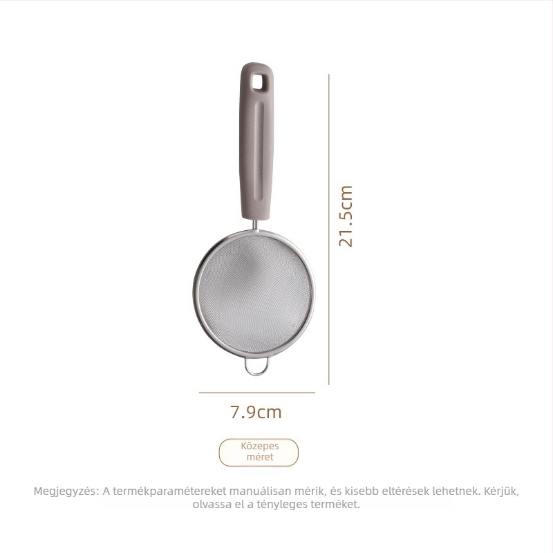 Rozsdamentes acél mini konyhai szita és szűrő, bébiételhez, liszt átszitáláshoz, sütéshez, élelmiszer-minőségű szűrő szója tejet és olajhoz