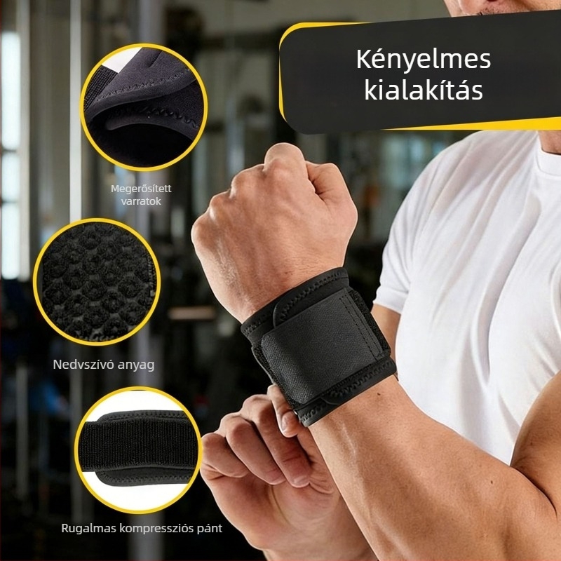 Neoprene csuklótámasz sportokra – állítható támogatás, edzésvédő tenishez, röplabdához és fitnesshez