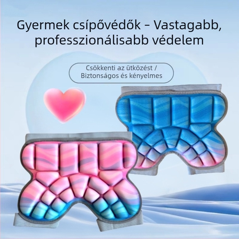 Gyermekek csípővédő pad, vastagított protektor, görkorizáshoz, korcsolázáshoz és gördeszkázáshoz, uniszex