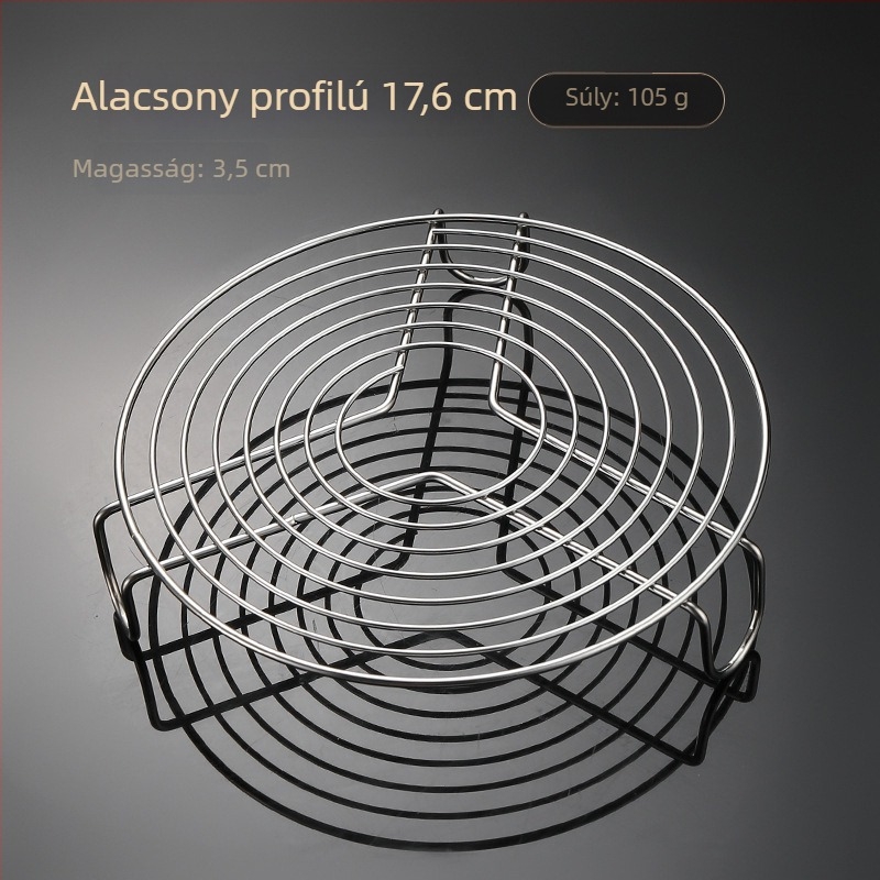 Nagy méretű rozsdamentes acél gőzölő készlet: gőzölő tálca, kosár, tepsi, gőzölő tartó és rács