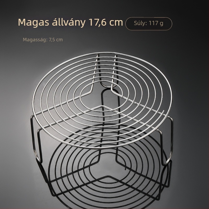Nagy méretű rozsdamentes acél gőzölő készlet: gőzölő tálca, kosár, tepsi, gőzölő tartó és rács