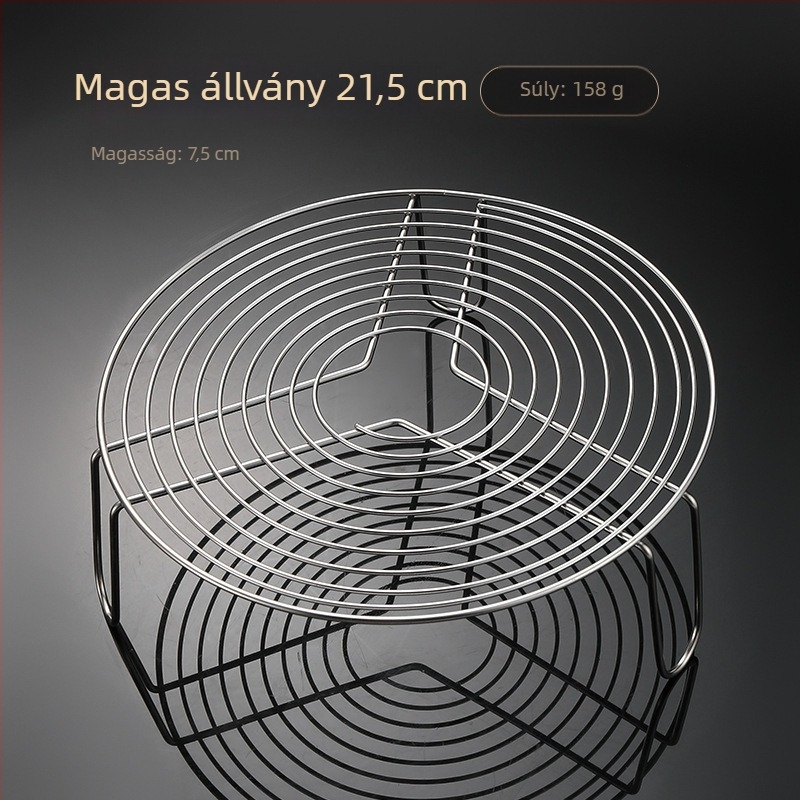 Nagy méretű rozsdamentes acél gőzölő készlet: gőzölő tálca, kosár, tepsi, gőzölő tartó és rács