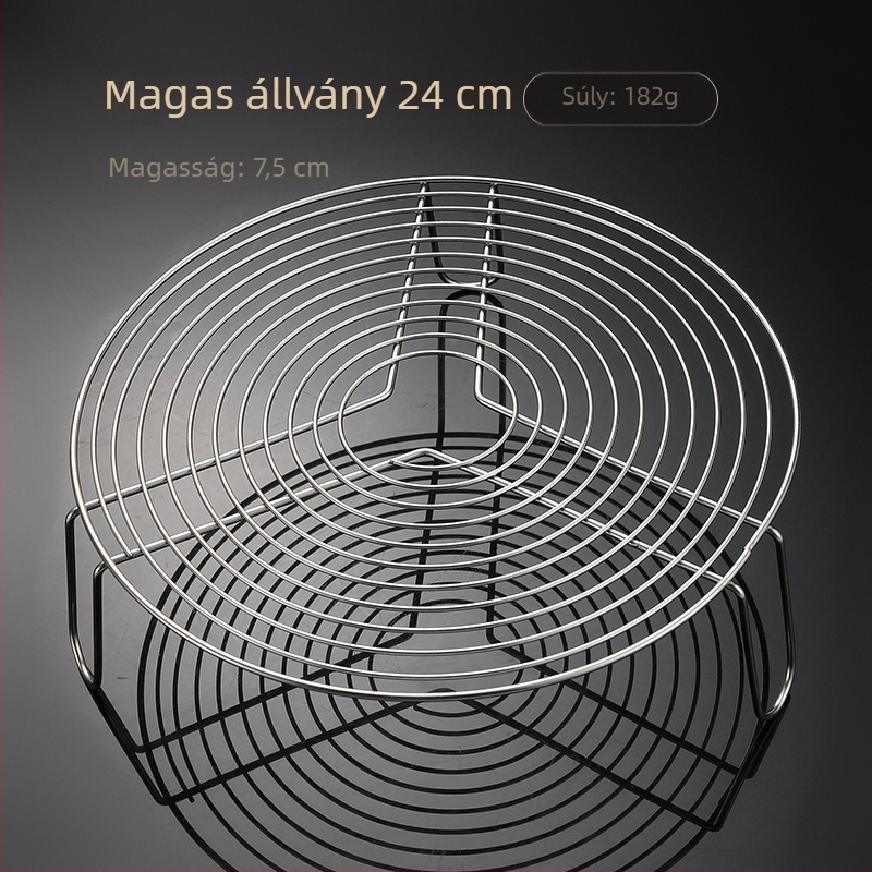 Nagy méretű rozsdamentes acél gőzölő készlet: gőzölő tálca, kosár, tepsi, gőzölő tartó és rács