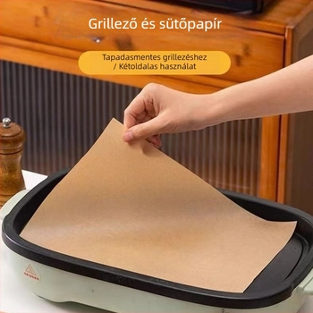 Fa színű szilikon sütőpapír sütéshez és grillezéshez, hőálló, vastag tepsi-liner, olajat felszívó