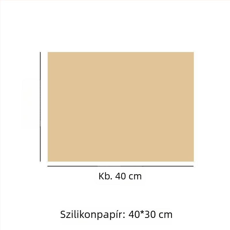 Fa színű szilikon sütőpapír sütéshez és grillezéshez, hőálló, vastag tepsi-liner, olajat felszívó