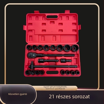 21-darabos 3/4 hüvelykes nehéz pneumatikus ütőkulcs készlet hex kulcsokkal autó javításához