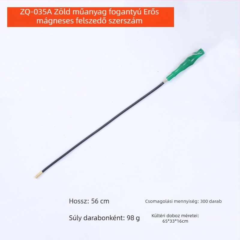 Mágneses hosszú nyelű felvevő eszköz, csúszásmentes, hajlítható ívelt görbe, autó-karbantartási kiegészítő, műanyag fogantyú
