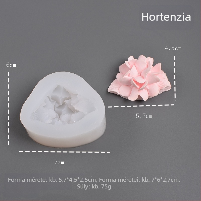 3D szilikon formák virágokhoz – csokoládé, fondant és sütés; kreatív gipsz virágok és aromaterápiás gyertya készítés